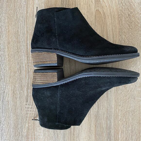 Very Volatile LA Suede Leather Ankle Boots Aldworth Booties Back Zip Black 6 - Picture 5 of 8
